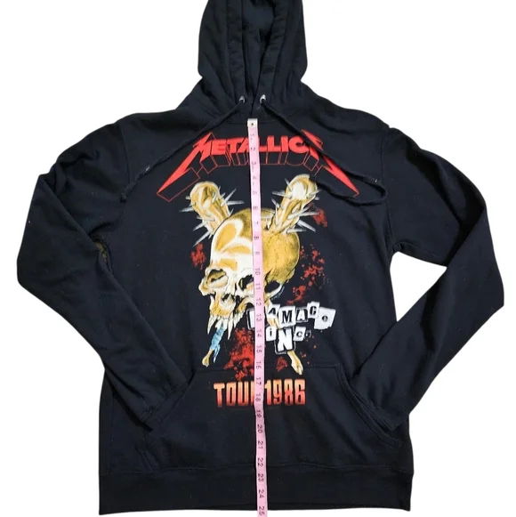 Metallica Damage Inc Tour 1986 Black Pullover Hoodie - Picture 6 of 11